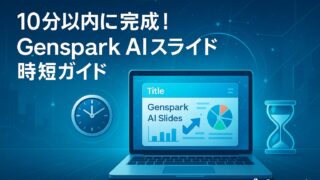 10分以内に完成！Genspark AIスライド時短ガイド