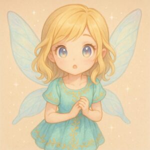 Claude sonnet4 が英語特徴記述を元に再生成したAI妖精ミモのイラスト