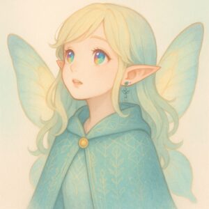 Claude sonnet4 が日本語特徴記述を元に再生成したAI妖精ミモのイラスト