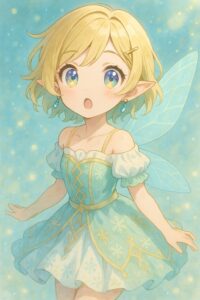 GPT-4oが英語特徴記述を元に再生成したAI妖精ミモのイラスト